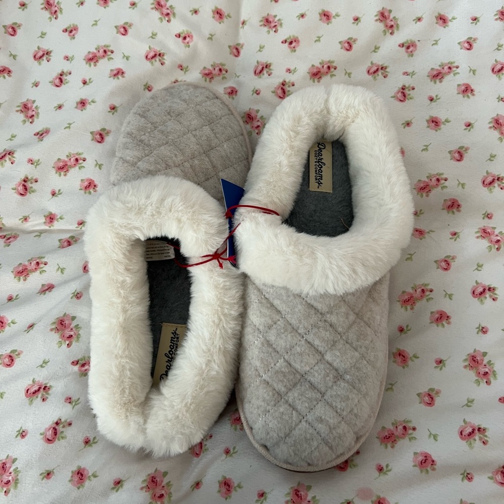 Fur lined slippers